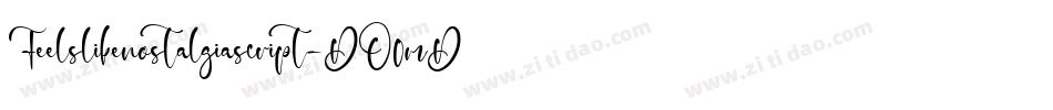 Feelslikenostalgiascript-DO0mD字体转换