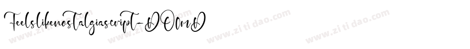 Feelslikenostalgiascript-DO0mD字体转换