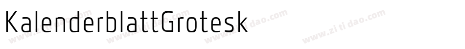 KalenderblattGrotesk字体转换