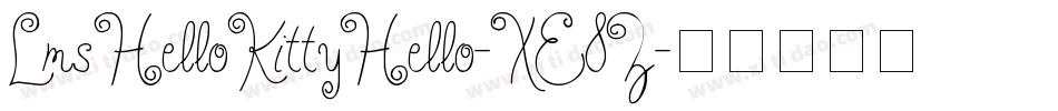 LmsHelloKittyHello-XE8Z字体转换