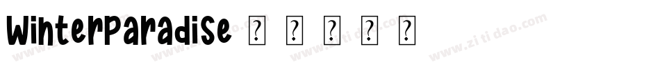 WinterParadise字体转换