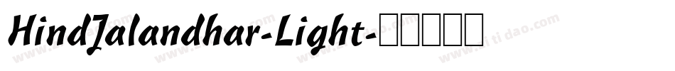 HindJalandhar-Light字体转换