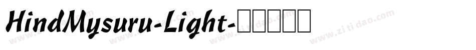 HindMysuru-Light字体转换