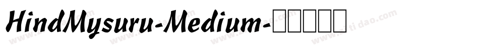 HindMysuru-Medium字体转换