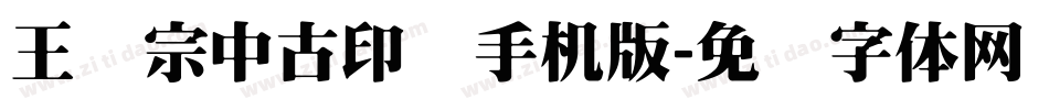 王汉宗中古印简手机版字体转换
