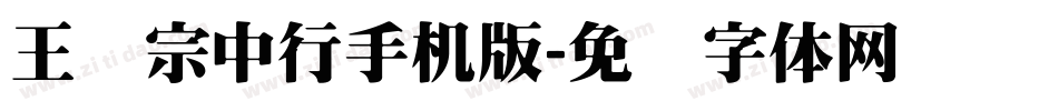王汉宗中行手机版字体转换