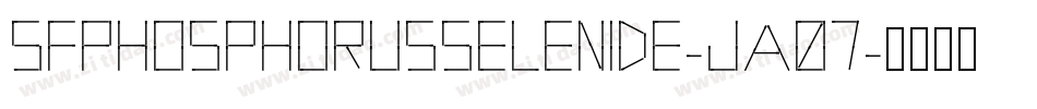 SfPhosphorusSelenide-Ja07字体转换 SfPhosphorusSelenide-Ja07字体转换