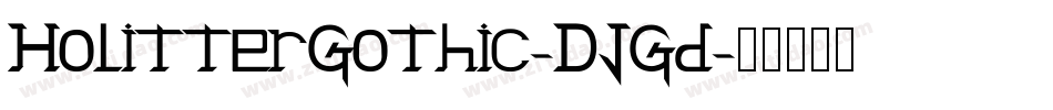 HolitterGothic-DJGd字体转换