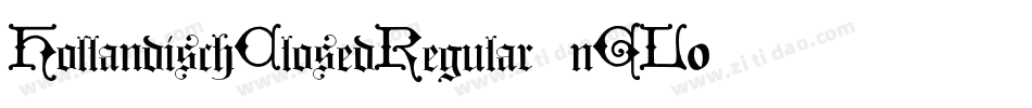 HollandischClosedRegular-nGL0字体转换