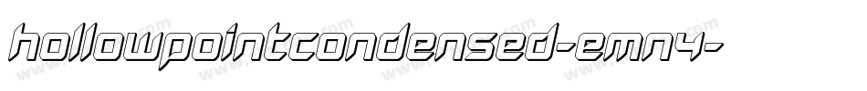 HollowPointCondensed-EMn4字体转换