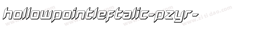HollowPointLeftalic-pzYR字体转换