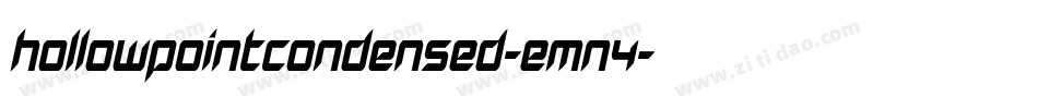 HollowPointCondensed-EMn4字体转换