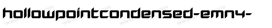 HollowPointCondensed-EMn4字体转换