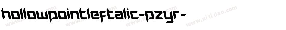 HollowPointLeftalic-pzYR字体转换