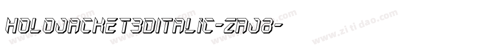 HoloJacket3DItalic-ZAJ8字体转换