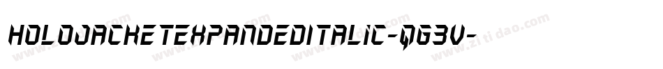 HoloJacketExpandedItalic-qg3V字体转换 HoloJacketExpandedItalic-qg3V字体转换