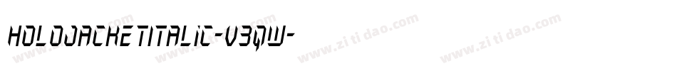 HoloJacketItalic-V3qw字体转换