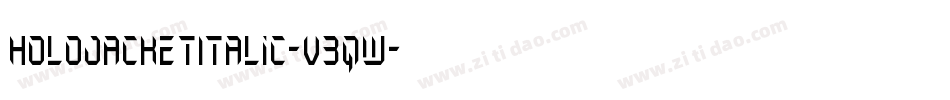 HoloJacketItalic-V3qw字体转换