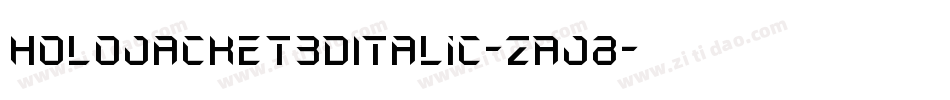 HoloJacket3DItalic-ZAJ8字体转换