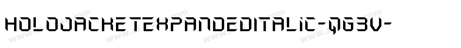 HoloJacketExpandedItalic-qg3V字体转换 HoloJacketExpandedItalic-qg3V字体转换