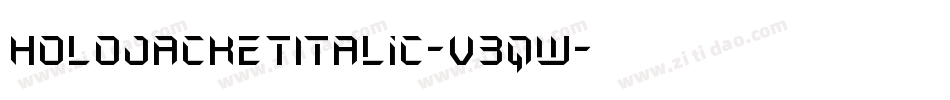 HoloJacketItalic-V3qw字体转换