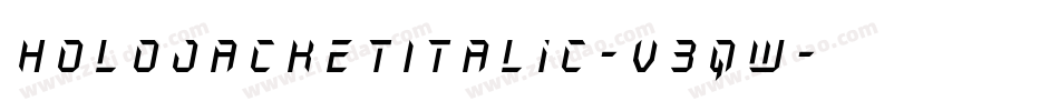 HoloJacketItalic-V3qw字体转换