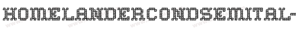 homelandercondsemital字体转换