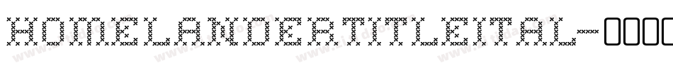 homelandertitleital字体转换