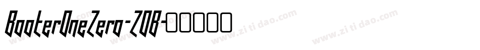 BooterOneZero-ZOB字体转换