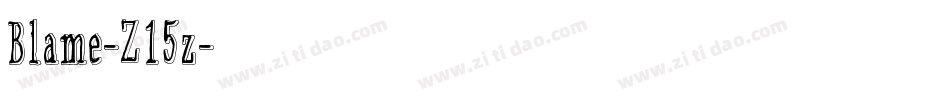 Blame-Z15z字体转换