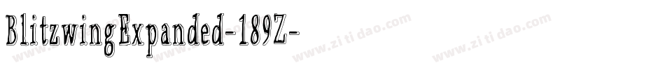 BlitzwingExpanded-189Z字体转换