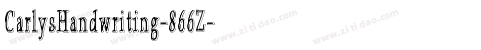 CarlysHandwriting-866Z字体转换