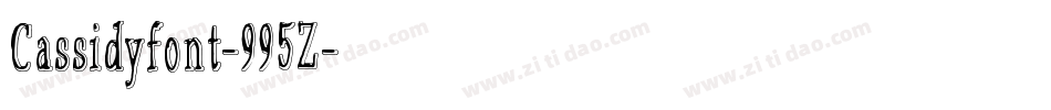 Cassidyfont-995Z字体转换