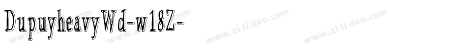 DupuyheavyWd-w18Z字体转换
