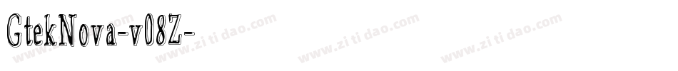GtekNova-v08Z字体转换