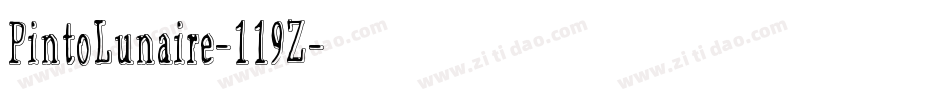 PintoLunaire-119Z字体转换