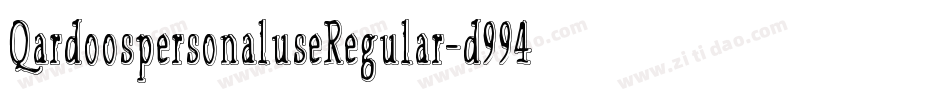QardoospersonaluseRegular-d994Z字体转换