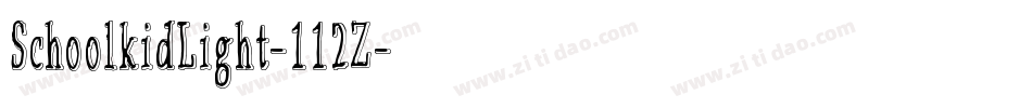 SchoolkidLight-112Z字体转换