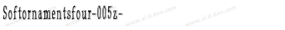 Softornamentsfour-005z字体转换