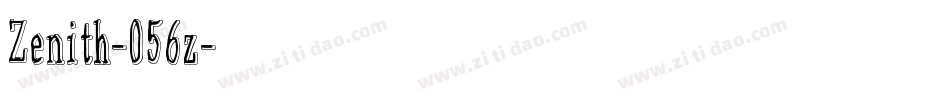 Zenith-056z字体转换