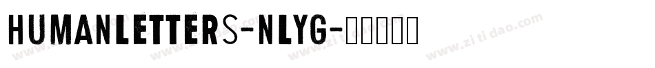 HumanLetters-nLYg字体转换
