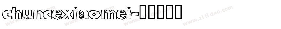 chuncexiaomei字体转换