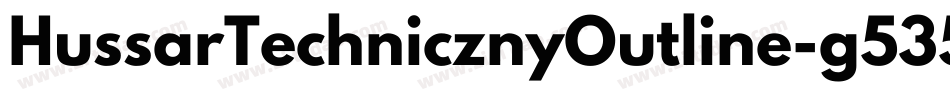 HussarTechnicznyOutline-g535字体转换