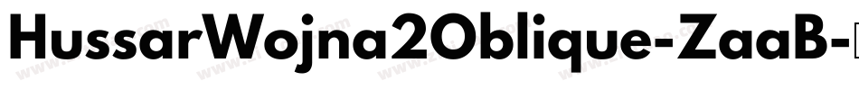 HussarWojna2Oblique-ZaaB字体转换