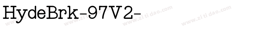 HydeBrk-97V2字体转换