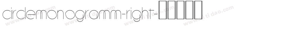 CircleMonogramm-Right字体转换
