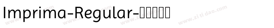 Imprima-Regular字体转换