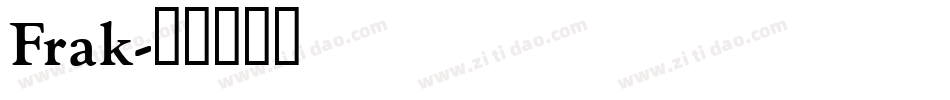 Frak字体转换