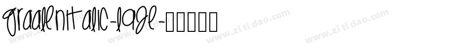 GraalenItalic-L9JE字体转换