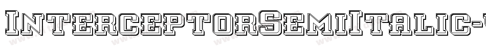 InterceptorSemiItalic-v9x4字体转换
